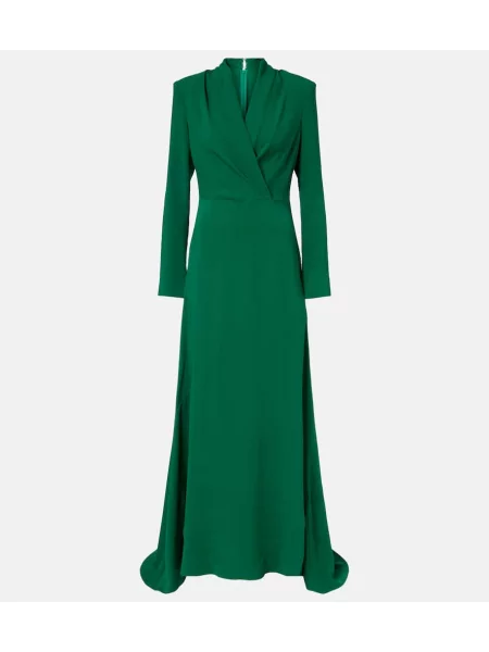 Rochie Oscar De La Renta de mătase verde