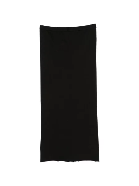Fustă midi Rick Owens Drkshdw cu cordon negru