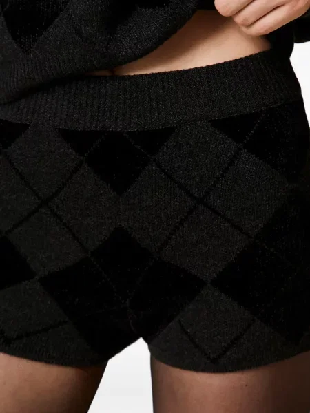 Pantaloni scurți Twinset tricotate negru