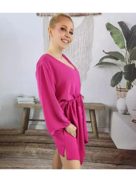Rochie mini Pri de costum fucsie