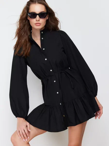 Rochie Trendyol țesută negru