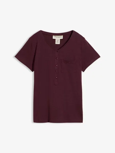 T-shirt z mieszanki bawełny i czerwona