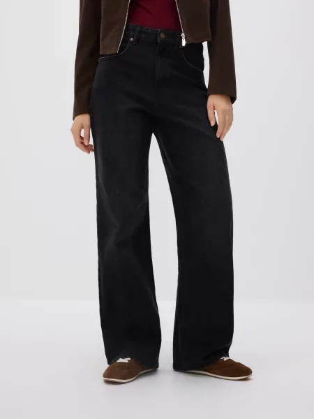 Reserved Джинси широкого крою чорний