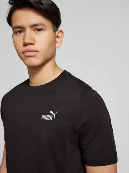 PUMA koszulka Essentials z małym logo No. 1 Odzież S czarny