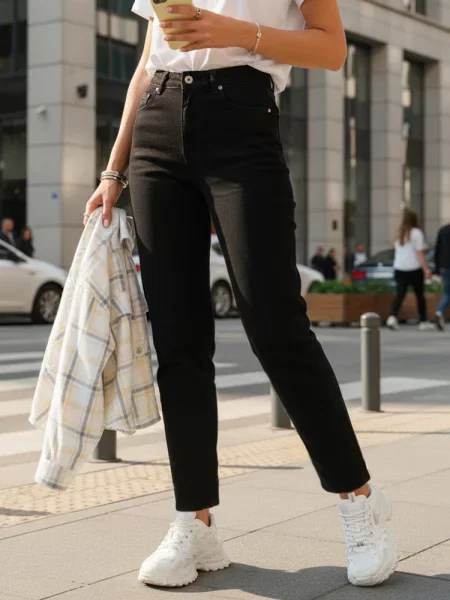 Blugi drepți Dstreet negru