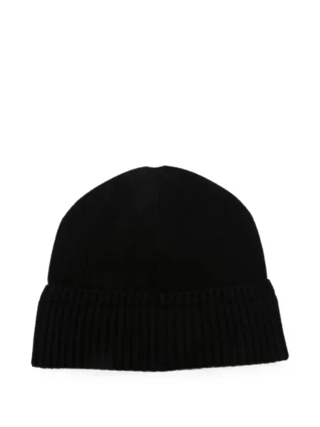 Căciulă Moncler tricotate cu autograf negru