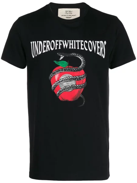 Tricou Off-white cu imagine cu model piele de șarpe alb