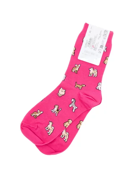 Șosete Paul Smith cu imprimeu animal print din jacard roz