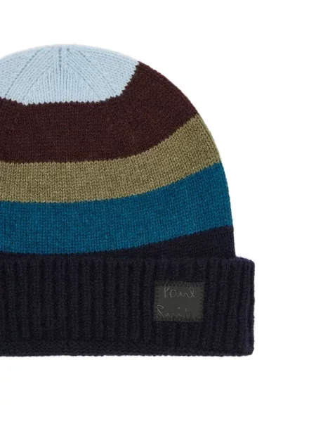 Căciulă Paul Smith de lână cu dungi albastru