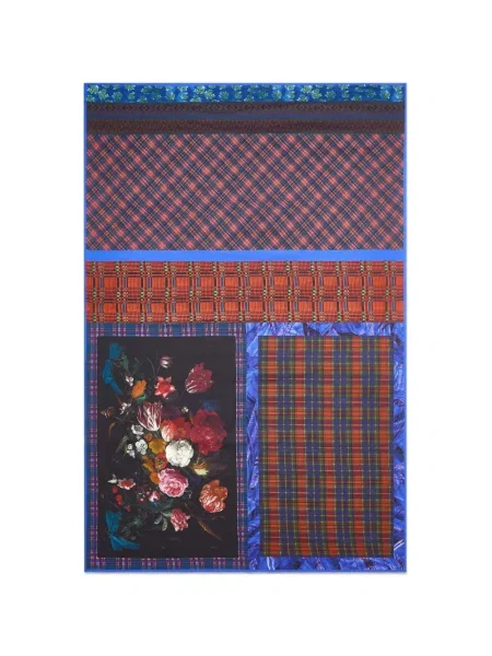 Fular Dries Van Noten albastru
