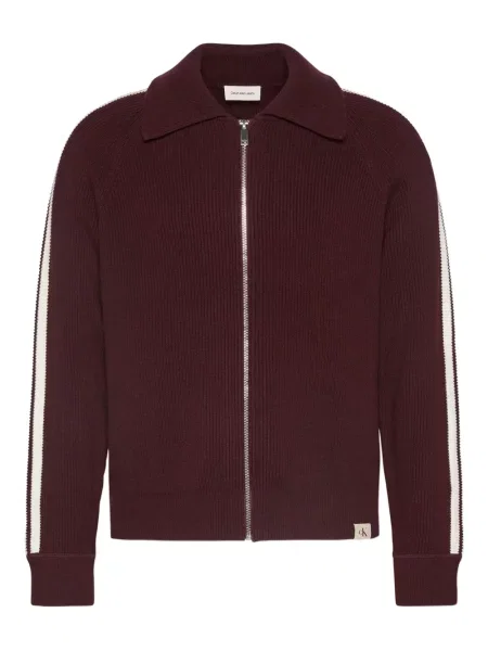 Cardigan Calvin Klein Jeans cu dungi maro