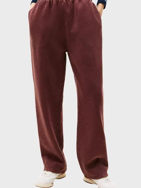 Широкие брюки Tommy Jeans коричневые