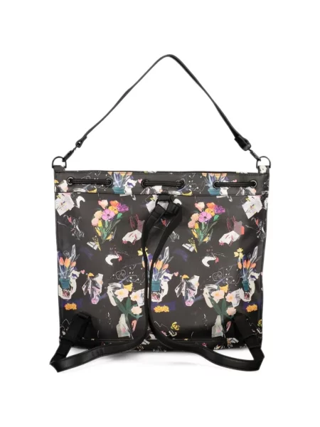 Rucsac Desigual cu model floral cu imagine negru