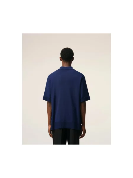 Tricou polo Ami Paris albastru