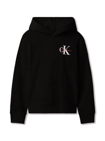 Calvin Klein Jeans hanorac cu glugă pentru copii din negru