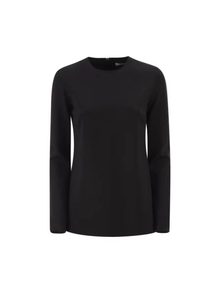 Top Max Mara z okrągłym dekoltem czarny