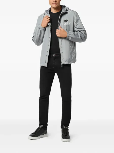 Geacă Philipp Plein cu glugă gri