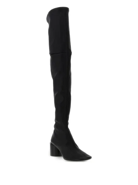 Кожени боти Jil Sander черно