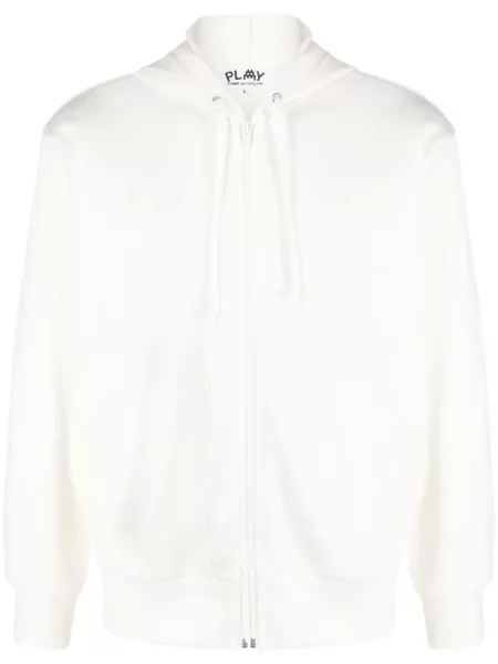 Hanorac cu glugă Comme Des Garcons Play alb