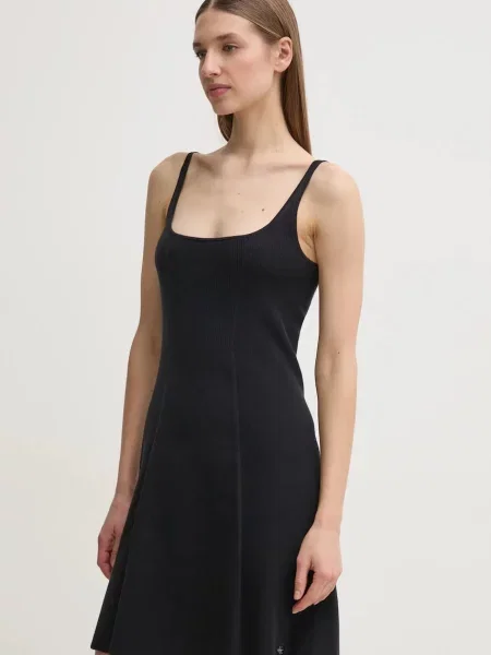 Calvin Klein Jeans sukienka mini rozkloszowana czarny