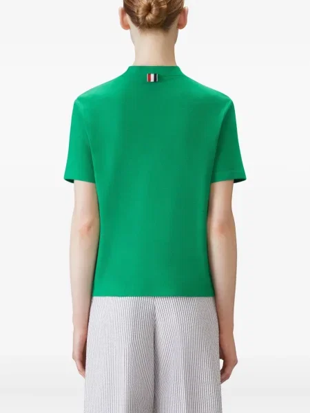 Tricou Thom Browne cu dungi verde
