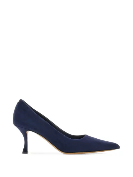 Pantofi cu toc Ferragamo din piele de căprioară albastru