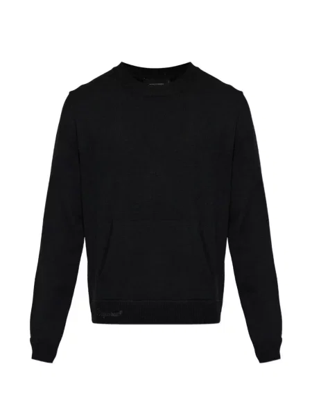 Pulover Dsquared2 cu broderie negru