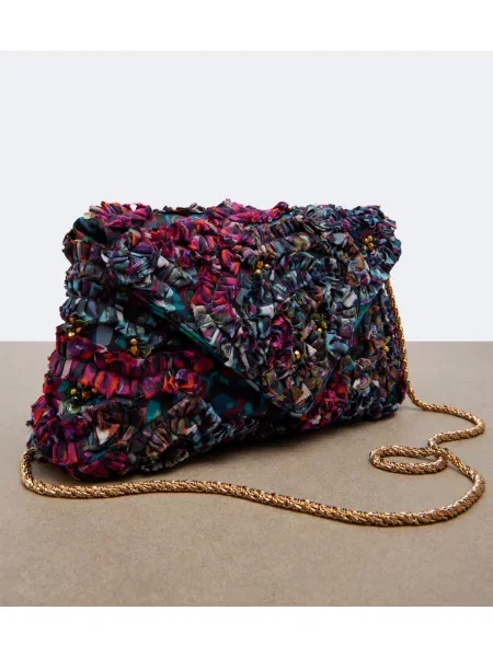 Geantă plic Dries Van Noten cu broderie