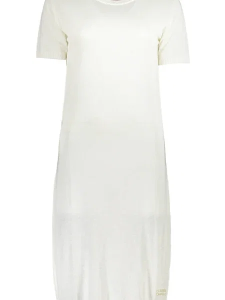 Rochie mini Cavalli Class scurtă de costum alb