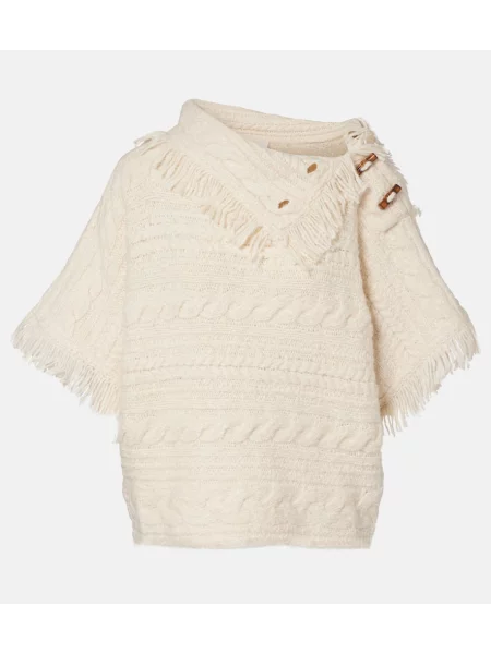 Dzianinowy sweter Marant Etoile biały