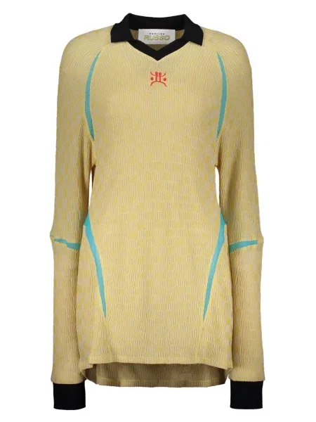 Dzianinowa koszulka Paolina Russo żółta