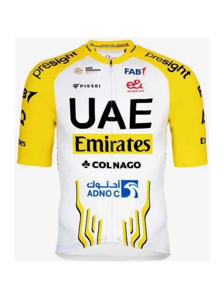 Koszulka rowerowa UAE Team Emirates Replica Tour de Francia z krótkim rękawem M żółta