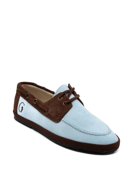 Pantofi Gondolina din piele de căprioară albastru