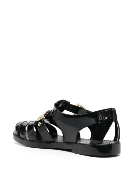 Sandale Moschino cu autograf negru
