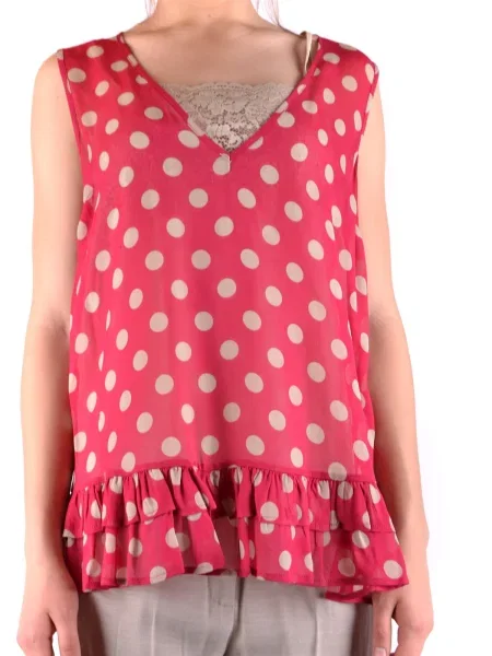 Bluzka Twin-set Simona Barbieri bez rękawów w grochy