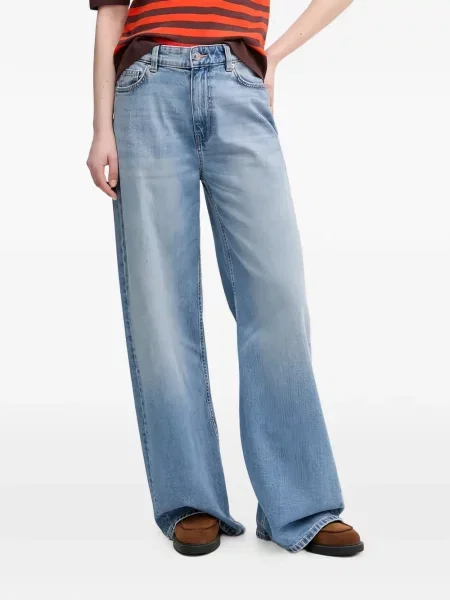 Blugi Sisley cu autograf albastru