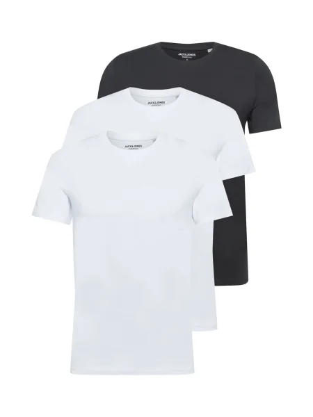 JACK & JONES Tricou negru alb