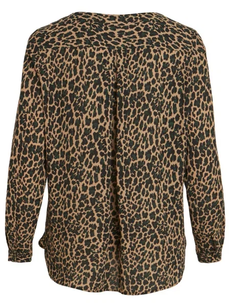 Bluză Vila Clothes cu model leopard maro