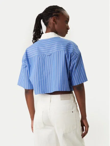 Tommy Jeans bluza za žene od pamuka plava