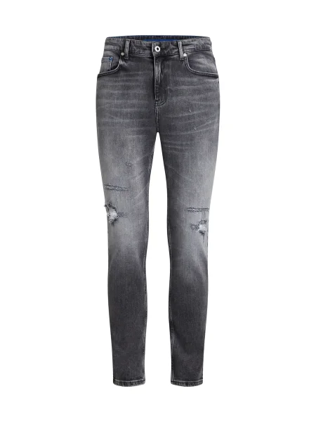 KARL LAGERFELD JEANS Džíny Distressed tmavě šedá