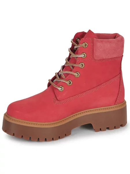 Pantofi Timberland streetstyle cu strasuri roșu