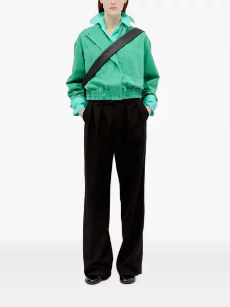 Cămașă Max Mara de mătase verde