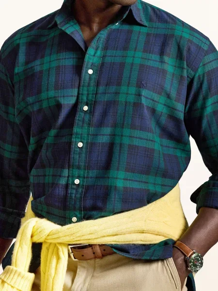 Polo Ralph Lauren Big & Tall Košile Comfort Fit tmavě / zelená modrá