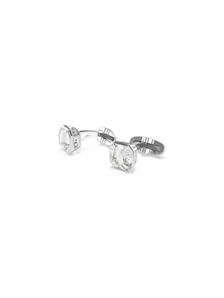 Lniane kolczyki Swarovski szare