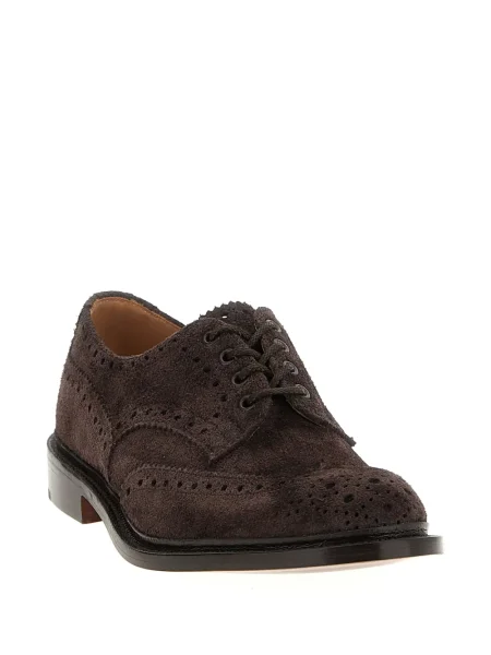 Oxford Tricker's cu șireturi din piele de căprioară maro