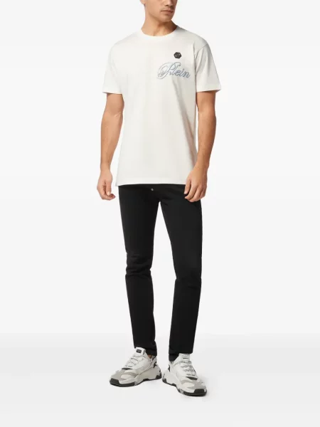 Tricou Philipp Plein cu imagine alb