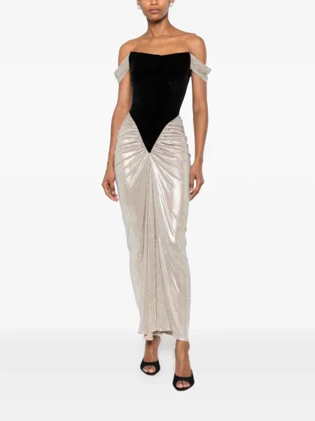 Rochie Miron de catifea negru