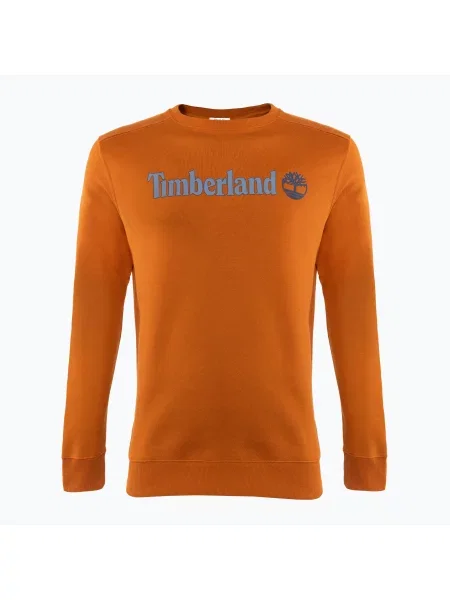 Férfi pulóver Timberland Linear Logo Crew Neck umber Linear Logo Crew Neck