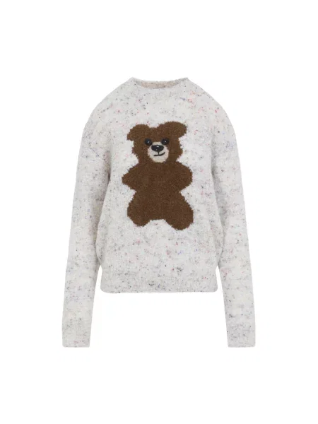 Sweter Moschino wełniany biały