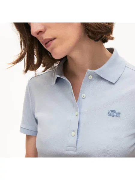 Поло Lacoste голубое